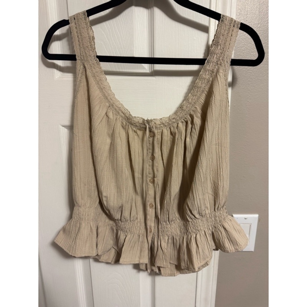 AE Lace Peplum Tank